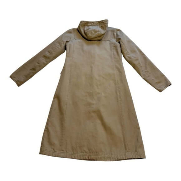 Cotton Duffle Coat With Toggle Buttons Long Length Quilted With Hood Size 8 - Picture 4 of 13